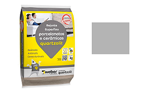 REJUNTE PORCELANATO QUARTZOLIT 5KG CERÂMICA CINZA URBANO