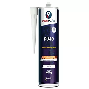 SILICONE PU 40 PRETO 400G POLIPLAS