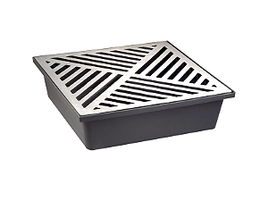 CAIXA COLETO CIPLA COM GRADE ALUMÍNIO 142X142MM