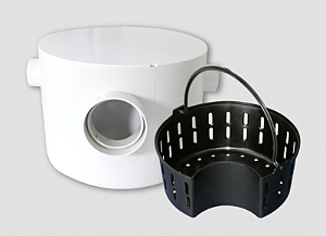 CAIXA SIFONADA CESTO COM TAMPA REDONDA 255X190X40X50