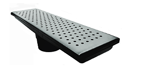 GRELHA PERFURADA INOX COM CAIXA COLETORA 15X100