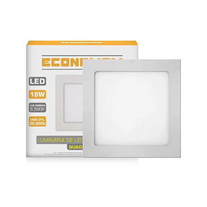 PAINEL LED SOBREPOR REDONDO 18W 6500K ECONOMAX