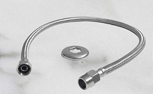 ENGATE FLEXÍVEL TRANÇADA INOX 100CM