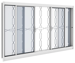 VITRO VITROLAR 4FOLHASS COM GRADE ELO 200X100X12 BRANCO