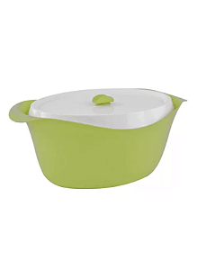 CAÇAROLA OVAL 2,5L COM TAMPA E ALÇA TRITEC VERDE