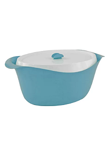 CAÇAROLA OVAL 2,5L COM TAMPA E ALÇA TRITEC AZUL