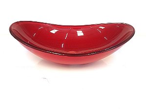 CUBA DE VIDRO OVAL VERMELHA 12MM 3012