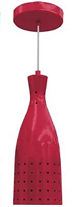 LUMINÁRIA PENDENTE TASCHIBRA DESING TD 1002 E2 VERMELHO