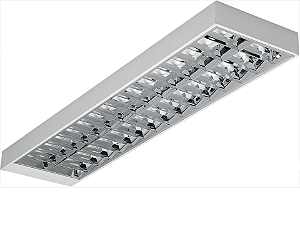 LUMINARIA SOBREPOR PARABÓLICA RS 802 15A 2X32W