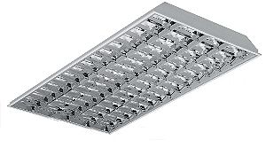 LUMINÁRIA EMBUTIR PARABÓLICA RE 800 7A 4X16W