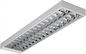 LUMINÁRIA SOBREPOR PARABÓLICA RS802 7A 2X16W