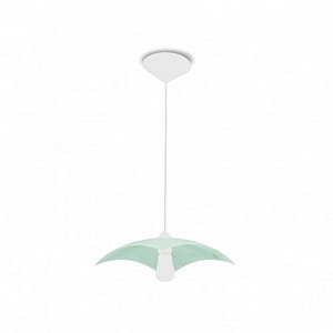 PENDENTE QUADRADO 30CM 1XE27 VIDRO JATEADO AC BRANCO