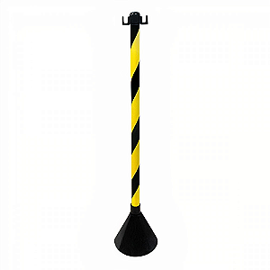 PEDESTAL PARA CORRENTE PVC 93CM COM ROSCA ZEBRADO