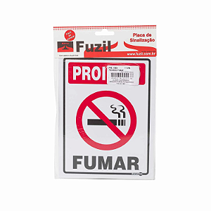 PLACA SINAL FUZIL PROIBIDOS FUMAR