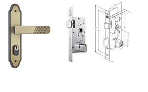 FECHADURA STAM 803/21 ROSETA QUADRADA