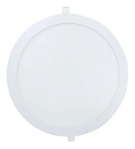 PLAFON LED EMBUTIR REDONDO 25W LUZ BRANCO QUENTE
