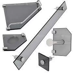 ACESSÓRIO VILDREX 5 PÇS CANTO INCOLOR METAL PRETO