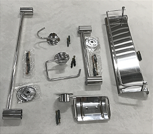ACESSÓRIO PARA BANHEIRO 6 PEÇAS METAL ART