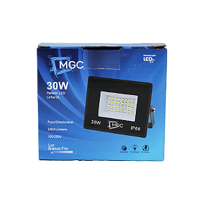 REFLETOR LED 30W 3000K BRANCO QUENTE MEGACE