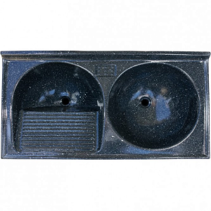 TANQUE DUPLO RESINADO 1.10X0.60 RG PRETO