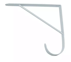 SUPORTE PRATELEIRA COM GANCHO PARA BIKE 30CM BRANCO