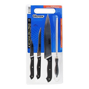 KIT FACAS WESTERN PROFISSIONAL 4 PEÇAS N4