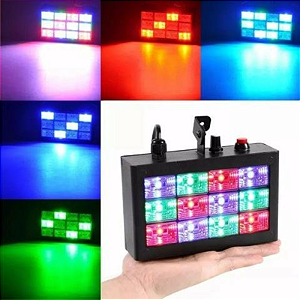 ESTROBO 12 LEDS RGB DMX BX 640 BIVOLT