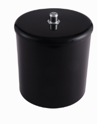 CESTO MULT-USO COM TAMPA D.20X25CM PRETO ASTRA