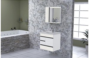 GABINETE BANHEIRO MODENA SUSPENSO 2 GAVETA 59.5CM BT