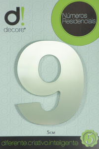 NUMERO RESIDENCIAL ESPELHADO 5CM N9