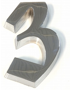 ALGARISMO ELEGANC G Nº 3 CROMADO