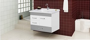 GABINETE BANHEIRO MONACO SUSPENSO 79.5CM CC AJ RORATO