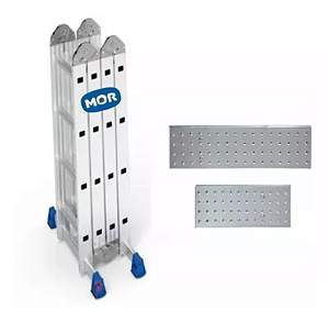 ESCADA MULTIFUNÇÃO COM PLATAFORMA 4X4 MOR