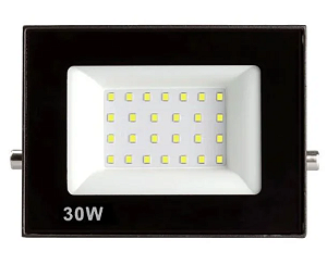 REFLETOR LED SMD SLIM IPAD 30W 6000K PRETO