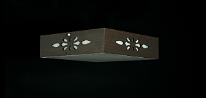 PLAFON  SOBRE DE MADEIRA 30X30 MAD TABACO