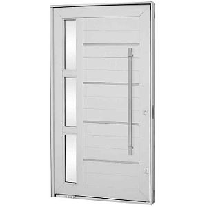 PORTA SASAZAKI ALUMINIO PIVOTANTE LAMB FRISO126 BRANCO