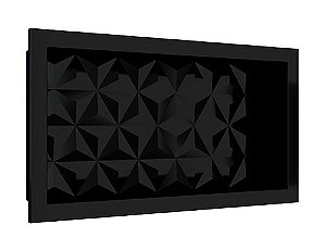 NICHO MULTI 60X30 PRETO TEXTURIZADO TRIANGULAR