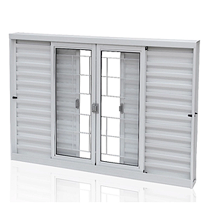 VENEZIANA CRV IDEAL COM GRADE QUADRADA 150X120X12 BRANCA