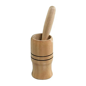 PILÃO MADEIRA COM SOCADOR 12X06 CM