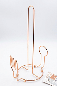 PORTA ROLO PAPEL ROSE GOLD MODELO GARFO/COLHER ARTHI