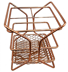 PORTA TALHERES QUADRADO ROSE GOLD ARTHI