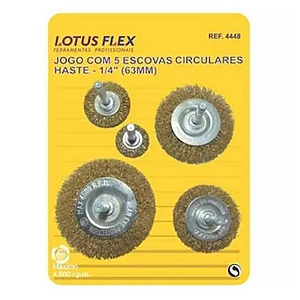 KIT JOGO ESCOVA CIRCULAR JOGO COM 5 LOTUS