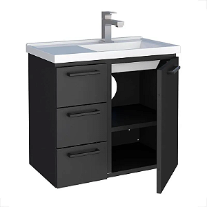 TOUCADOR COZIMAX AÇO AMEIXA PRETO