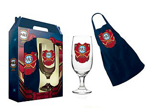 CONJUNTO AVENTAL + TAÇA PAI VOCE BATE UM BOLÃO