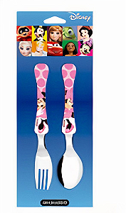 CONJUNTO COM 2 TALHERES INFANTIL DISNEY KIDS MIN