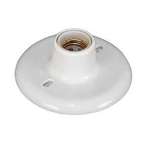 PLAFON BRANCO COM SOQUETE PORCELANA GOMES