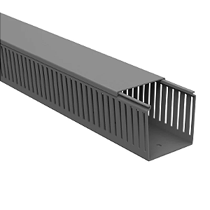 CANALETA PVC  80X80X2000 CINZA VENTILADO