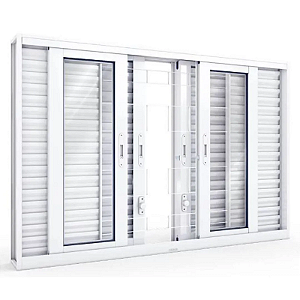 VENEZIANA LUCASA FLEX COM GRADE QUADRADA 100X150X15,5CM