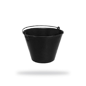 BALDE METAL PARA CONCRETO 10 LITROS PRETO METASUL
