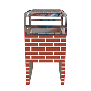CHURRASQUEIRA TORRES MINI TIJOLO CERÂMICA VERMELHA